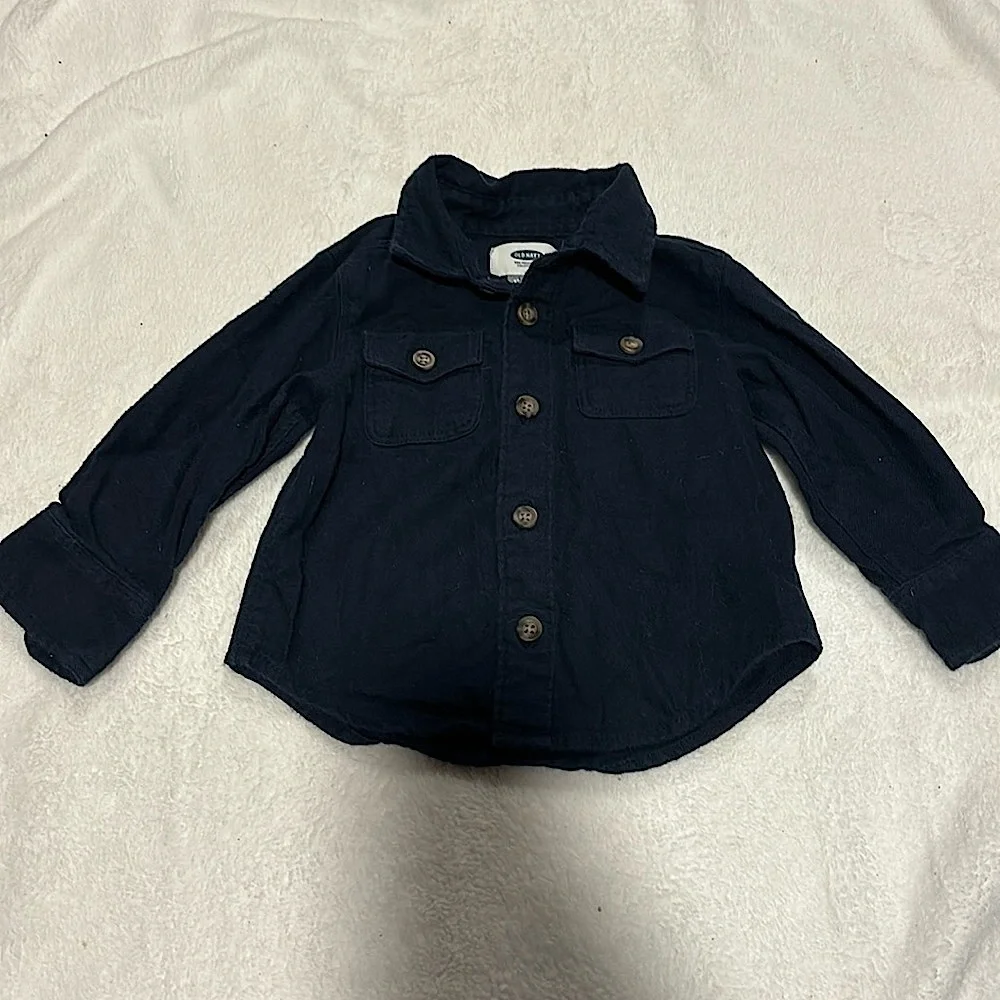 Old Navy 12-18 months long sleeve button down polo collared shirt